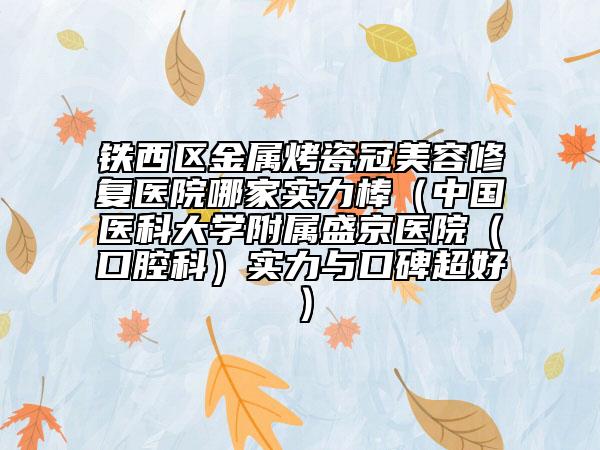铁西区金属烤瓷冠美容修复医院哪家实力棒（中国医科大学附属盛京医院（口腔科）实力与口碑超好）
