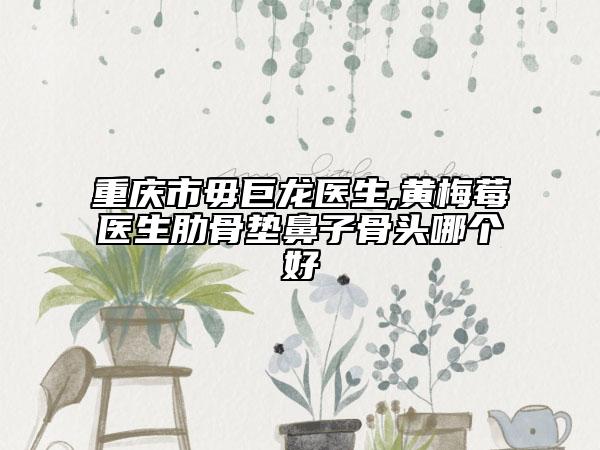 重庆市毋巨龙医生,黄梅莓医生肋骨垫鼻子骨头哪个好