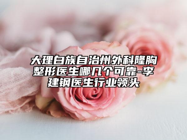 大理白族自治州外科隆胸整形医生哪几个可靠-李建钢医生行业领头