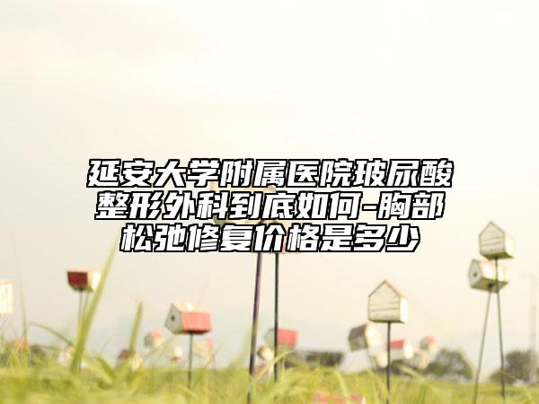延安大学附属医院玻尿酸整形外科到底如何-胸部松弛修复价格是多少