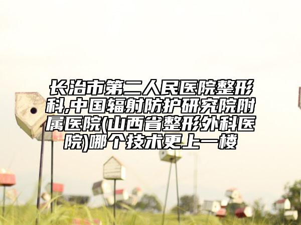 长治市第二人民医院整形科,中国辐射防护研究院附属医院(山西省整形外科医院)哪个技术更上一楼
