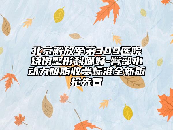 北京解放军第309医院烧伤整形科哪好-臀部水动力吸脂收费标准全新版抢先看