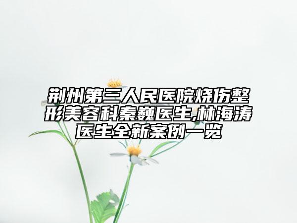 荆州第三人民医院烧伤整形美容科秦巍医生,林海涛医生全新案例一览
