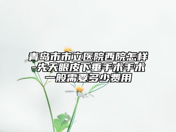 青岛市市立医院西院怎样-先天眼皮下垂手术手术一般需要多少费用