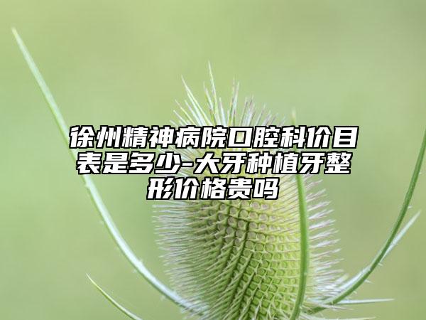 徐州精神病院口腔科价目表是多少-大牙种植牙整形价格贵吗