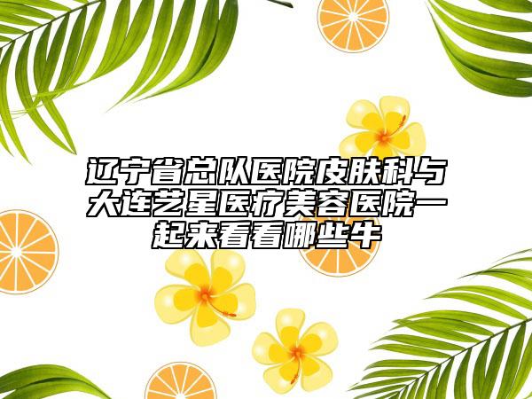 辽宁省总队医院皮肤科与大连艺星医疗美容医院一起来看看哪些牛