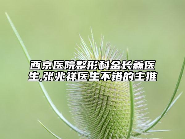 西京医院整形科金长鑫医生,张兆祥医生不错的主推