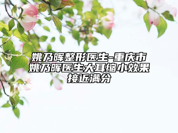 姚乃晖整形医生-重庆市姚乃晖医生大耳缩小效果接近满分