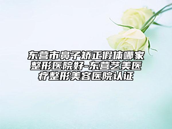东营市鼻子矫正假体哪家整形医院好-东营艺美医疗整形美容医院认证