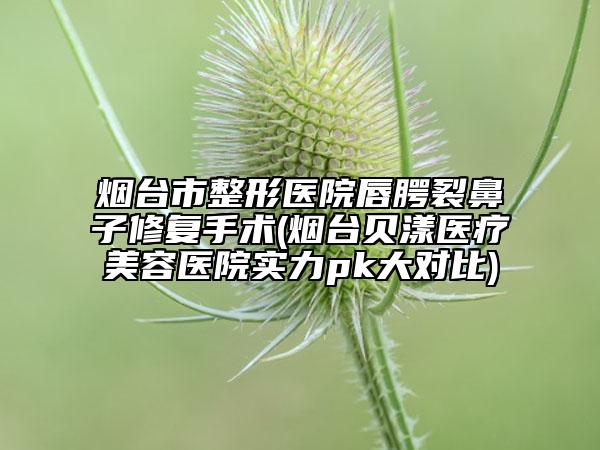 烟台市整形医院唇腭裂鼻子修复手术(烟台贝漾医疗美容医院实力pk大对比)