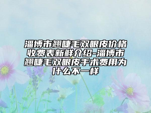 淄博市翘睫毛双眼皮价格收费表新鲜介绍-淄博市翘睫毛双眼皮手术费用为什么不一样