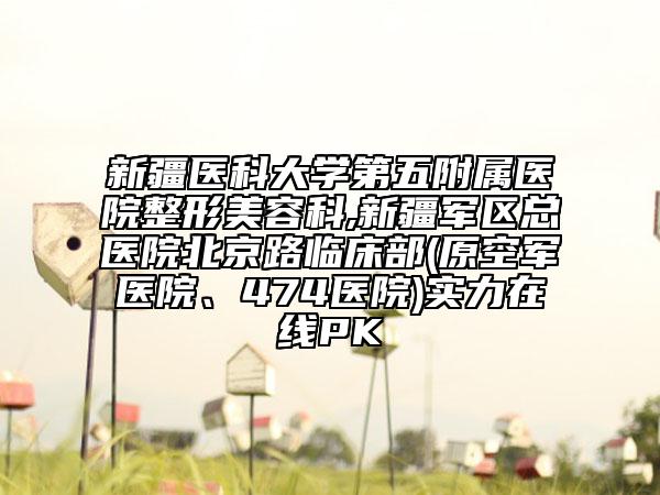 新疆医科大学第五附属医院整形美容科,新疆军区总医院北京路临床部(原空军医院、474医院)实力在线PK