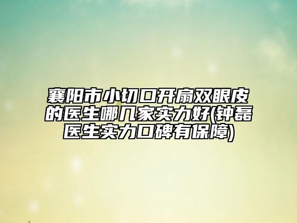 襄阳市小切口开扇双眼皮的医生哪几家实力好(钟磊医生实力口碑有保障)