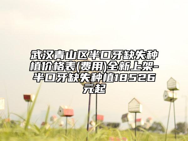 武汉青山区半口牙缺失种植价格表(费用)全新上架-半口牙缺失种植18526元起