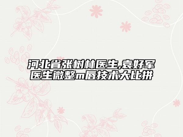 河北省张树林医生,袁好军医生微整m唇技术大比拼