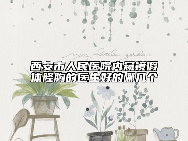 西安市人民医院内窥镜假体隆胸的医生好的哪几个