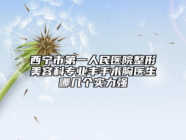 西宁市第一人民医院整形美容科专业丰手术胸医生哪几个实力强
