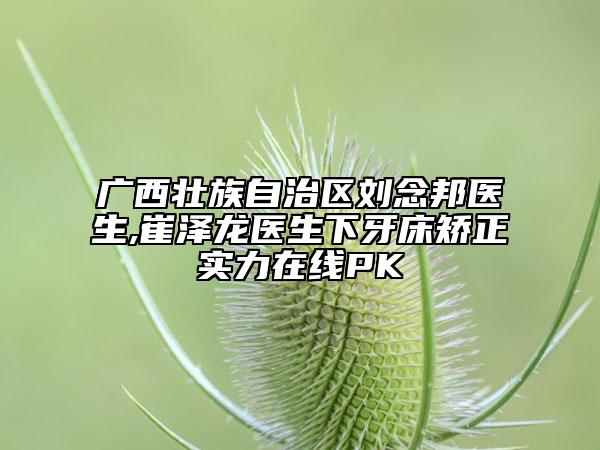 广西壮族自治区刘念邦医生,崔泽龙医生下牙床矫正实力在线PK