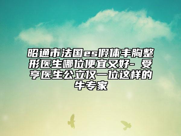 昭通市法国es假体丰胸整形医生哪位便宜又好-韓受亨医生公立仅一位这样的牛专家