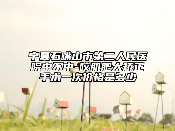 宁夏石嘴山市第二人民医院中不中-咬肌肥大矫正手术一次价格是多少