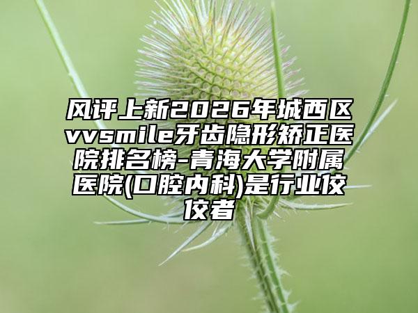 风评上新2026年城西区vvsmile牙齿隐形矫正医院排名榜-青海大学附属医院(口腔内科)是行业佼佼者