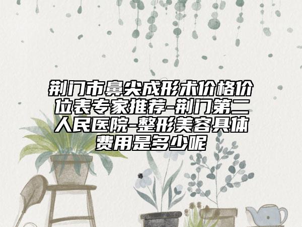 荆门市鼻尖成形术价格价位表专家推荐-荆门第二人民医院-整形美容具体费用是多少呢