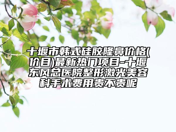 十堰市韩式硅胶隆鼻价格(价目)最新热门项目-十堰东风总医院整形激光美容科手术费用贵不贵呢