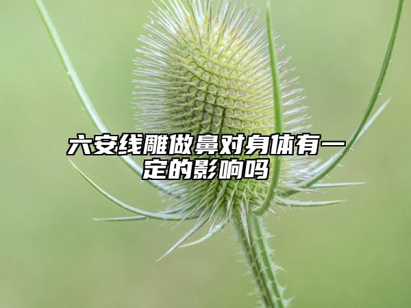 六安线雕做鼻对身体有一定的影响吗