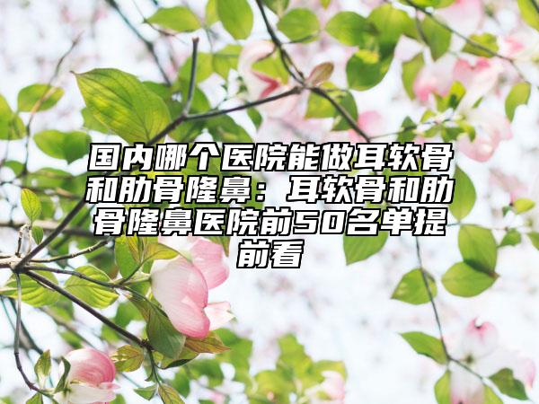 国内哪个医院能做耳软骨和肋骨隆鼻：耳软骨和肋骨隆鼻医院前50名单提前看