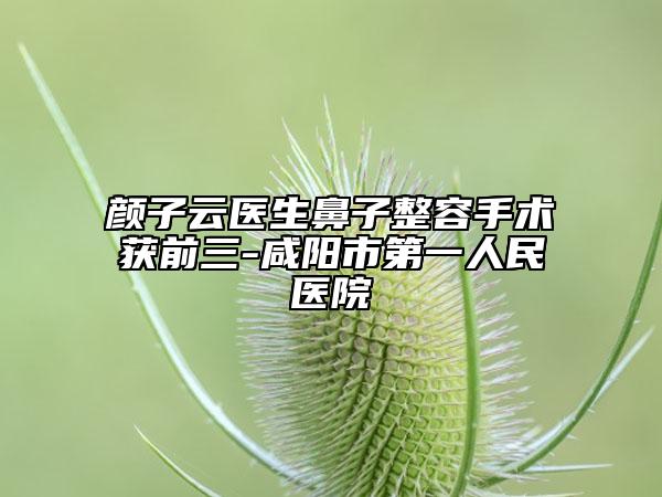 颜子云医生鼻子整容手术获前三-咸阳市第一人民医院
