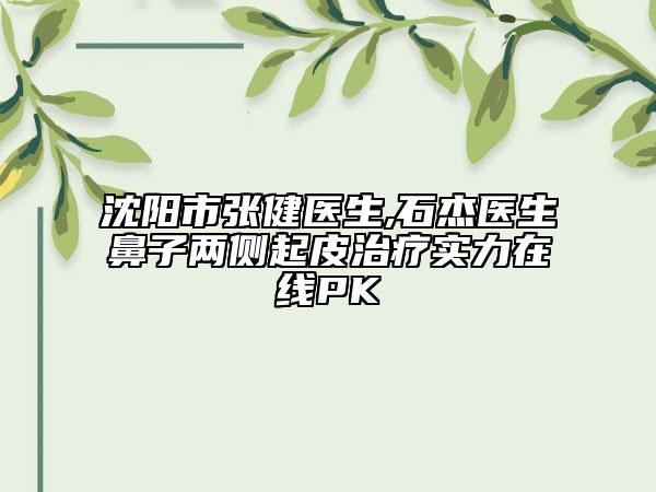 沈阳市张健医生,石杰医生鼻子两侧起皮治疗实力在线PK