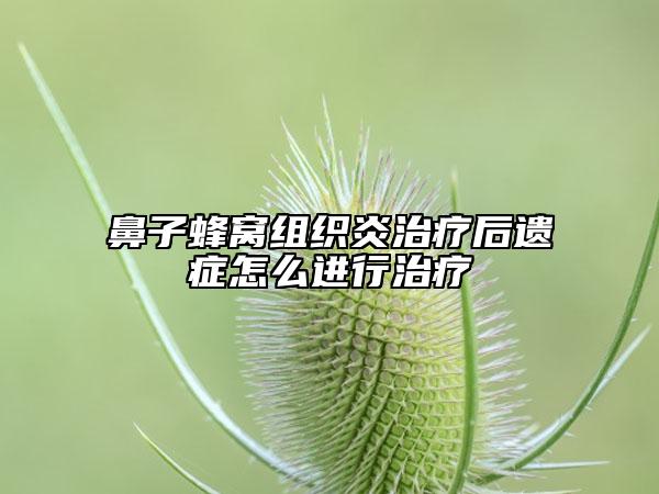 鼻子蜂窝组织炎治疗后遗症怎么进行治疗