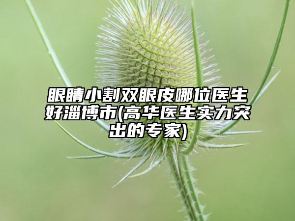 眼睛小割双眼皮哪位医生好淄博市(高华医生实力突出的专家)