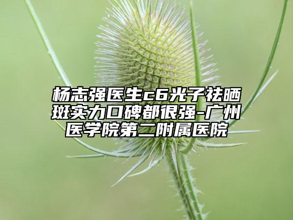 杨志强医生c6光子祛晒斑实力口碑都很强-广州医学院第二附属医院