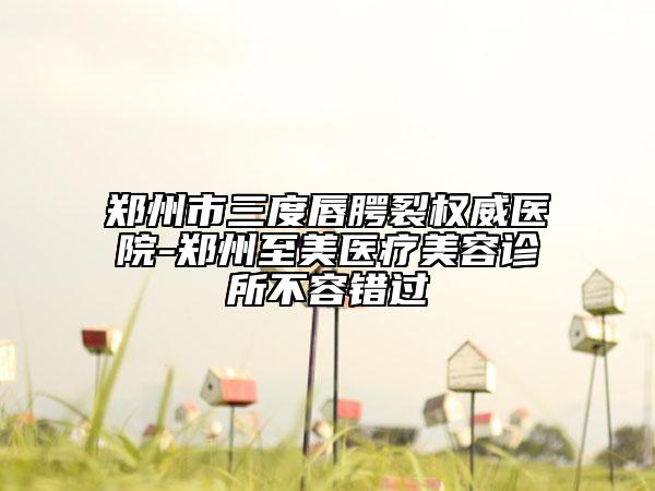 郑州市三度唇腭裂权威医院-郑州至美医疗美容诊所不容错过