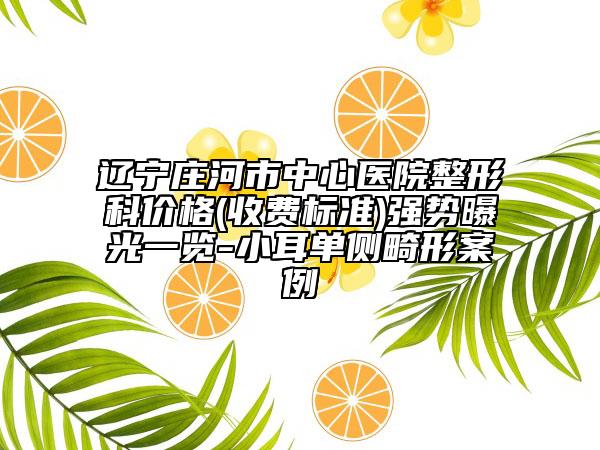 辽宁庄河市中心医院整形科价格(收费标准)强势曝光一览-小耳单侧畸形案例