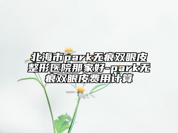 北海市park无痕双眼皮整形医院那家好-park无痕双眼皮费用计算
