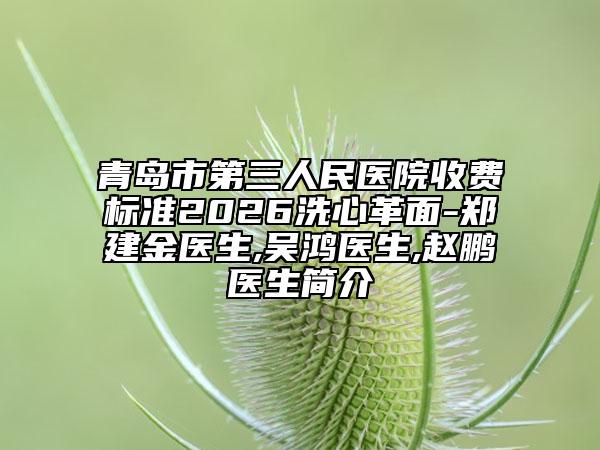 青岛市第三人民医院收费标准2026洗心革面-郑建金医生,吴鸿医生,赵鹏医生简介