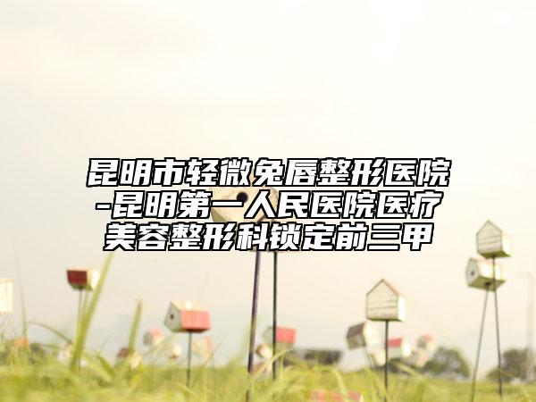 昆明市轻微兔唇整形医院-昆明第一人民医院医疗美容整形科锁定前三甲
