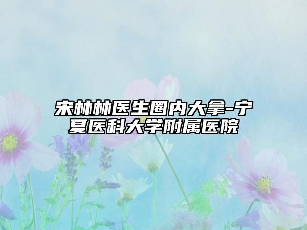 宋林林医生圈内大拿-宁夏医科大学附属医院