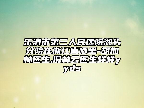 乐清市第三人民医院湖头分院在浙江省哪里-胡加林医生,倪林云医生样样yyds