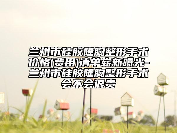 兰州市硅胶隆胸整形手术价格(费用)清单崭新曝光-兰州市硅胶隆胸整形手术会不会很贵