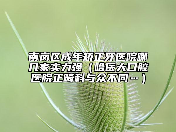 南岗区成年矫正牙医院哪几家实力强（哈医大口腔医院正畸科与众不同…）
