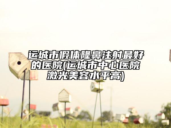 运城市假体隆鼻注射最好的医院(运城市中心医院激光美容水平高)