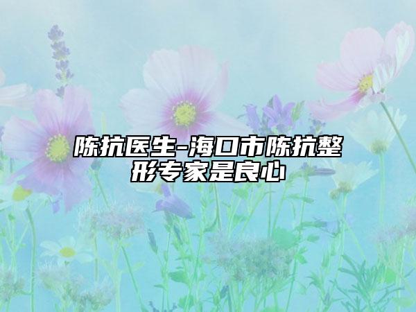 陈抗医生-海口市陈抗整形专家是良心