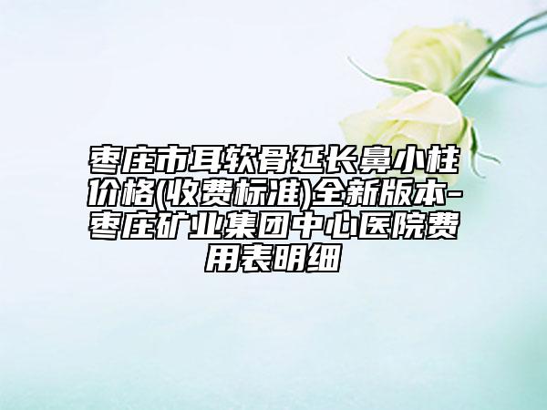枣庄市耳软骨延长鼻小柱价格(收费标准)全新版本-枣庄矿业集团中心医院费用表明细