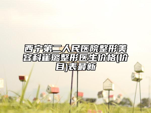 西宁第二人民医院整形美容科崔璐整形医生价格(价目)表最新