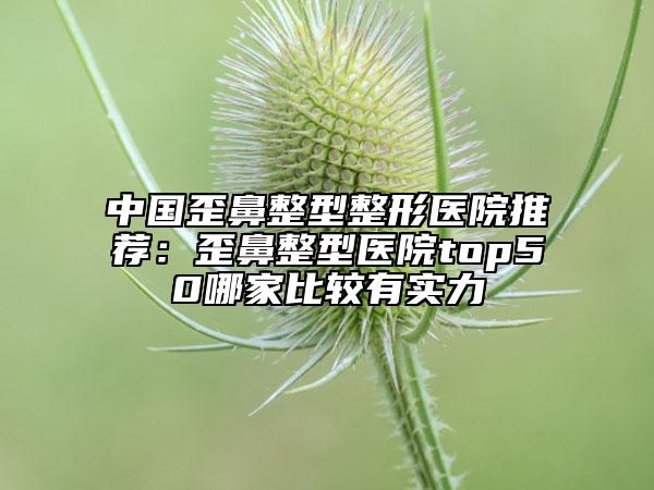 中国歪鼻整型整形医院推荐：歪鼻整型医院top50哪家比较有实力