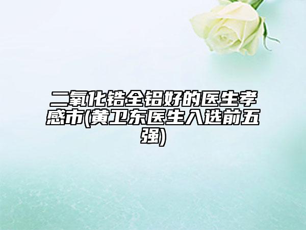 二氧化锆全铝好的医生孝感市(黄卫东医生入选前五强)