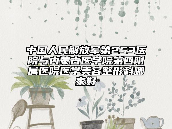 中国人民解放军第253医院与内蒙古医学院第四附属医院医学美容整形科哪家好
